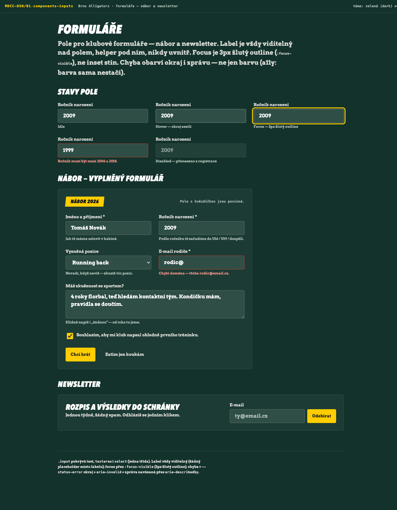 system alligators preview components inputs