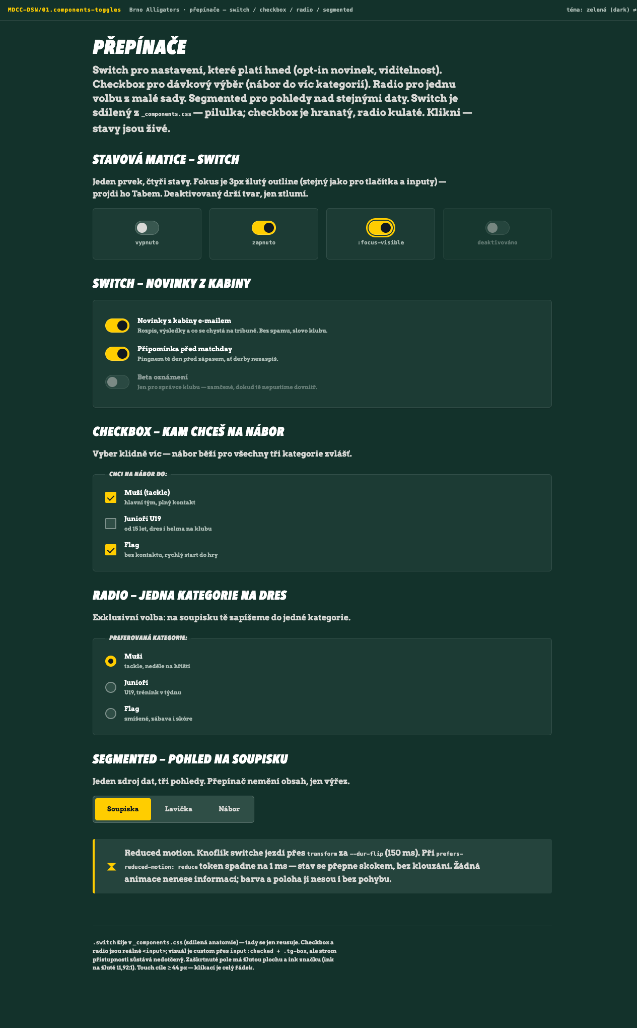system alligators preview components toggles
