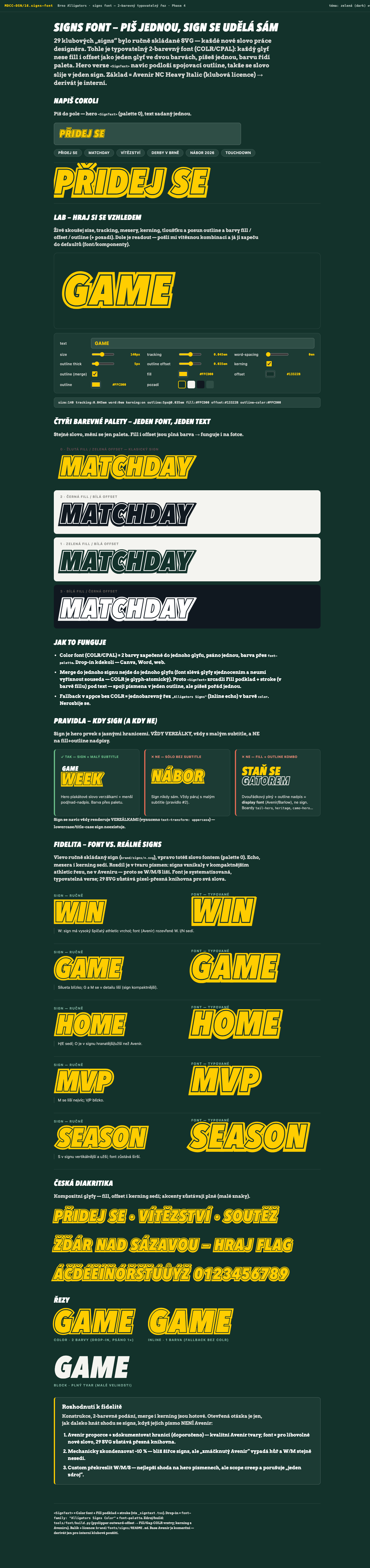 system alligators preview signs font